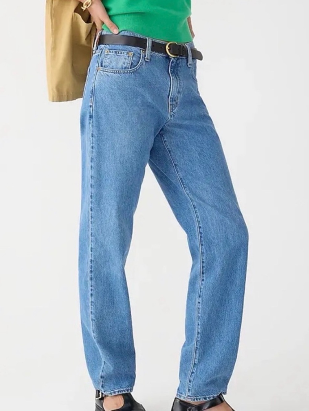 J. Crew Mid Rise Slouchy Straight Dad Jean Reef Blue